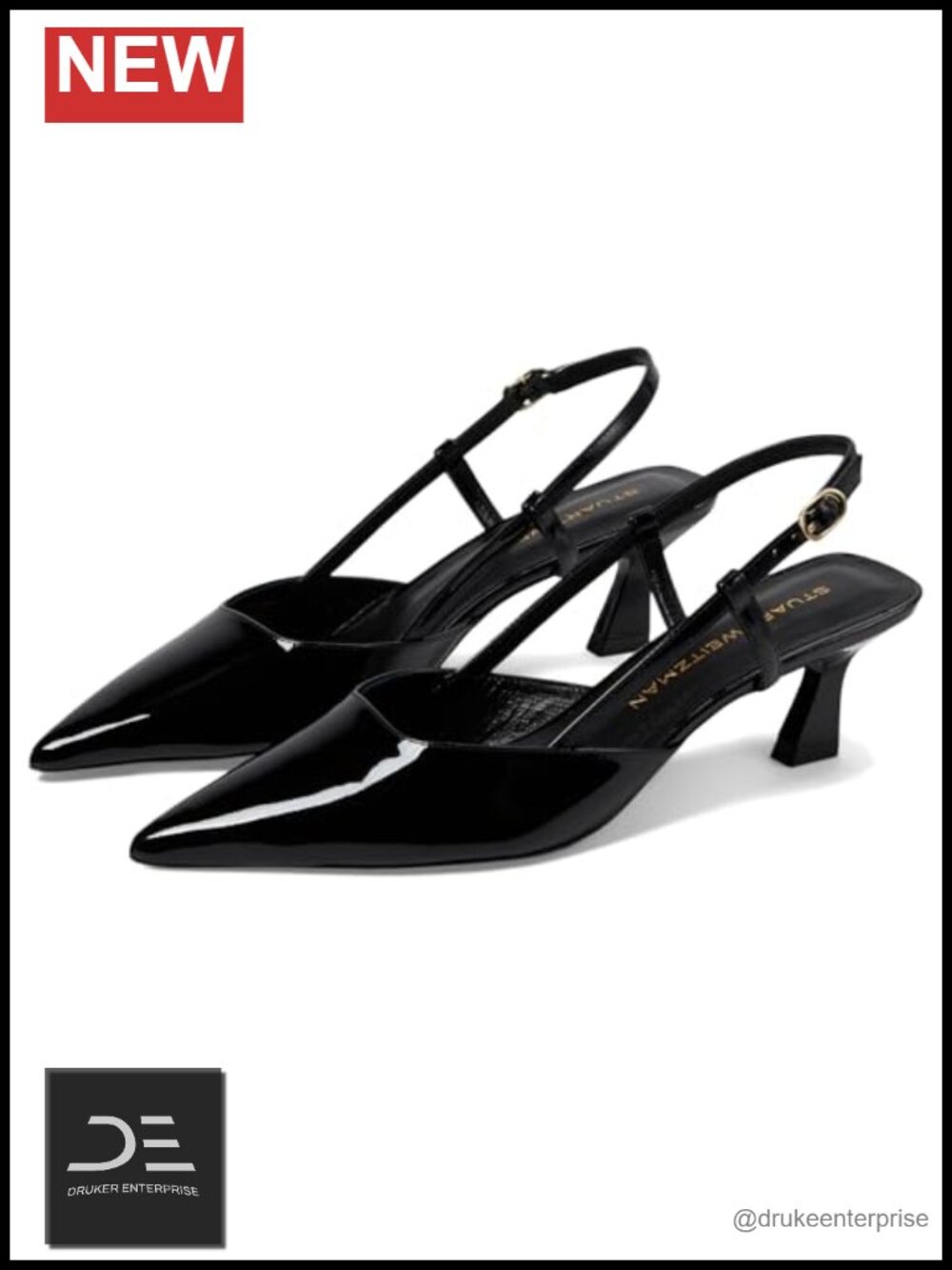 Women's Vinnie Slingback Pumps 50mm Leather Stiletto Heel Pointed Toe